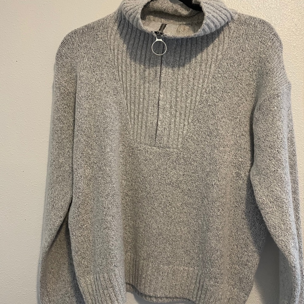 Grey Old Navy Half Zip Sweater, Brand New